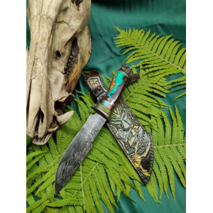 ХИЖАК ніж ручної роботи майстра студії GARAGE ART, Сталь 9ХС 57-58 HRC. Photo 2